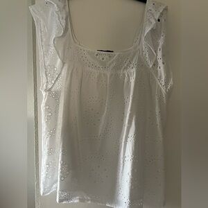 Title: White Eyelet Shirt - Sanctuary XL (New Without Tags)